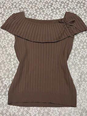 j fashion soft brown off the shoulder